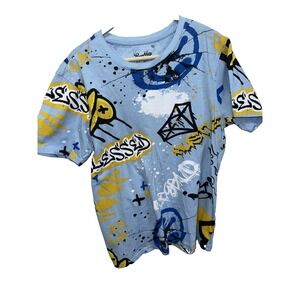 Brooklyn Cloth Graphic T Shirt Blue  Blessed Men's Medium